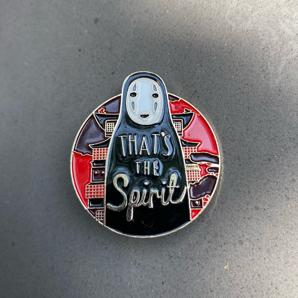 Spirited Away No-Face Metal Pin Lapel Brooch Hayao Miyazaki Studio Ghibli
